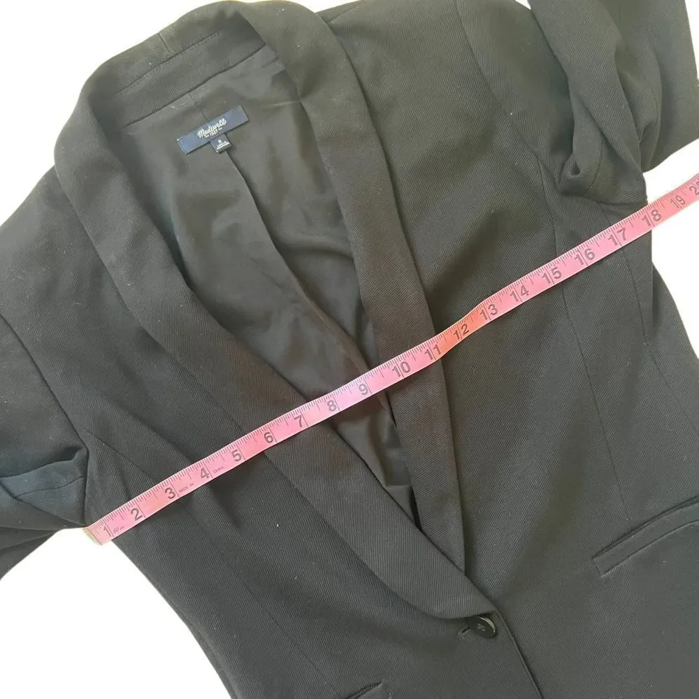 Madewell Duskfall Black One Button Stretch Blazer